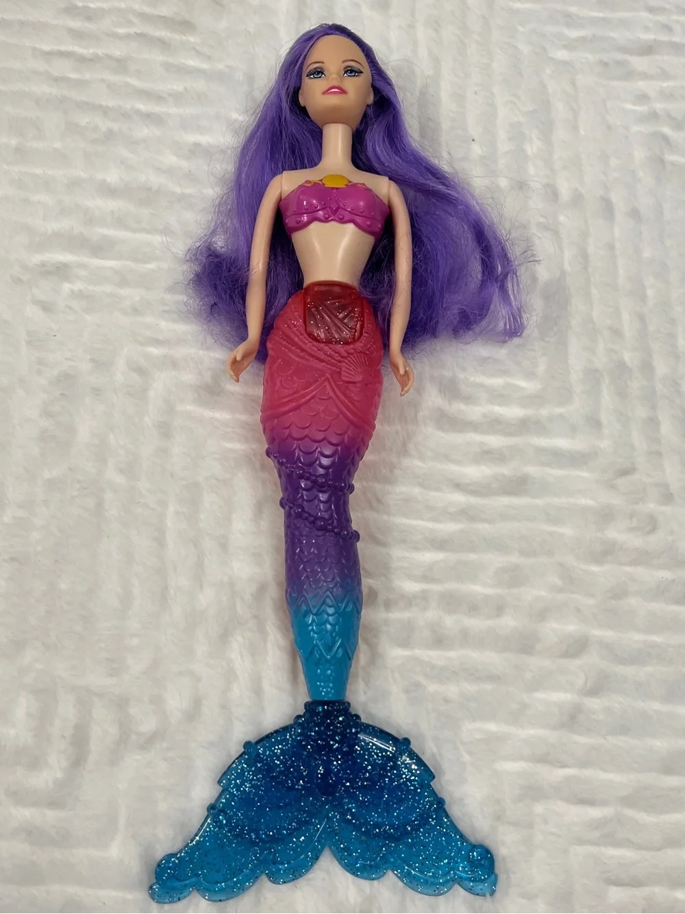 Purple-Haired Mermaid Doll‎ with Ombre Tail